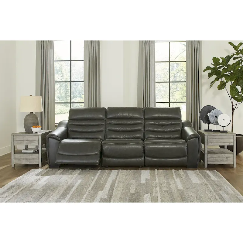 Signature Design by Ashley Center Line 3-Piece Power Reclining Sectional Sofa - Dimensions: 110.5
