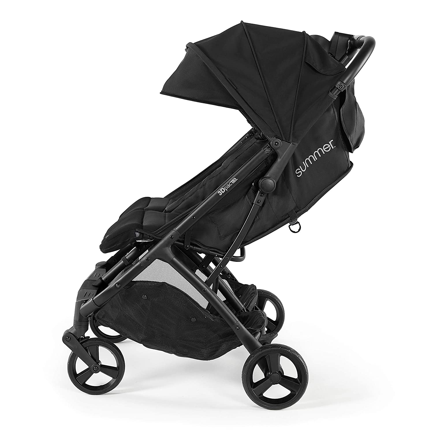 3Dpac CS+ Double Stroller, Black ?C Car Seat Compatible Baby Stroller ?C Lightweight Stroller with Convenient One-Hand Fold