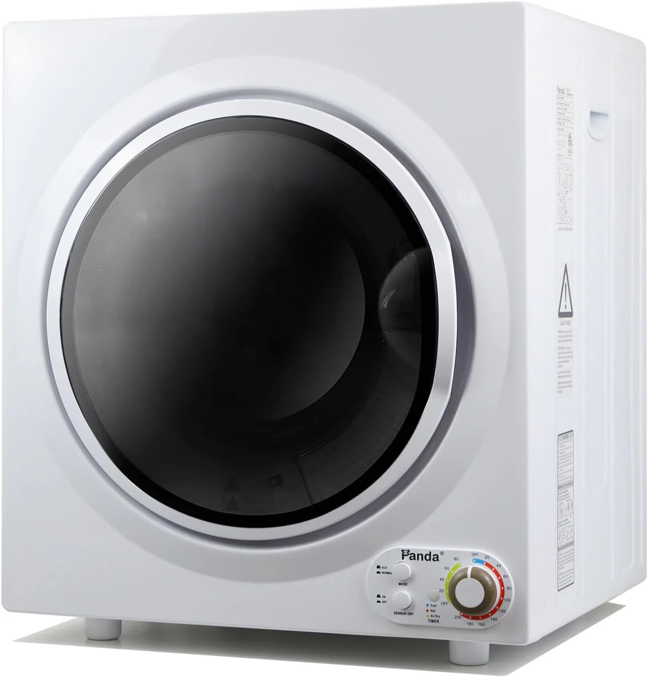 Asciugatrice compatta Panda, capacità di carico di 13,2 libbre, 110 V, 1500 W, asciugatrice portatile, vasca in acciaio inossidabile da 3,5 piedi cubi, 4 modalità di asciugatura