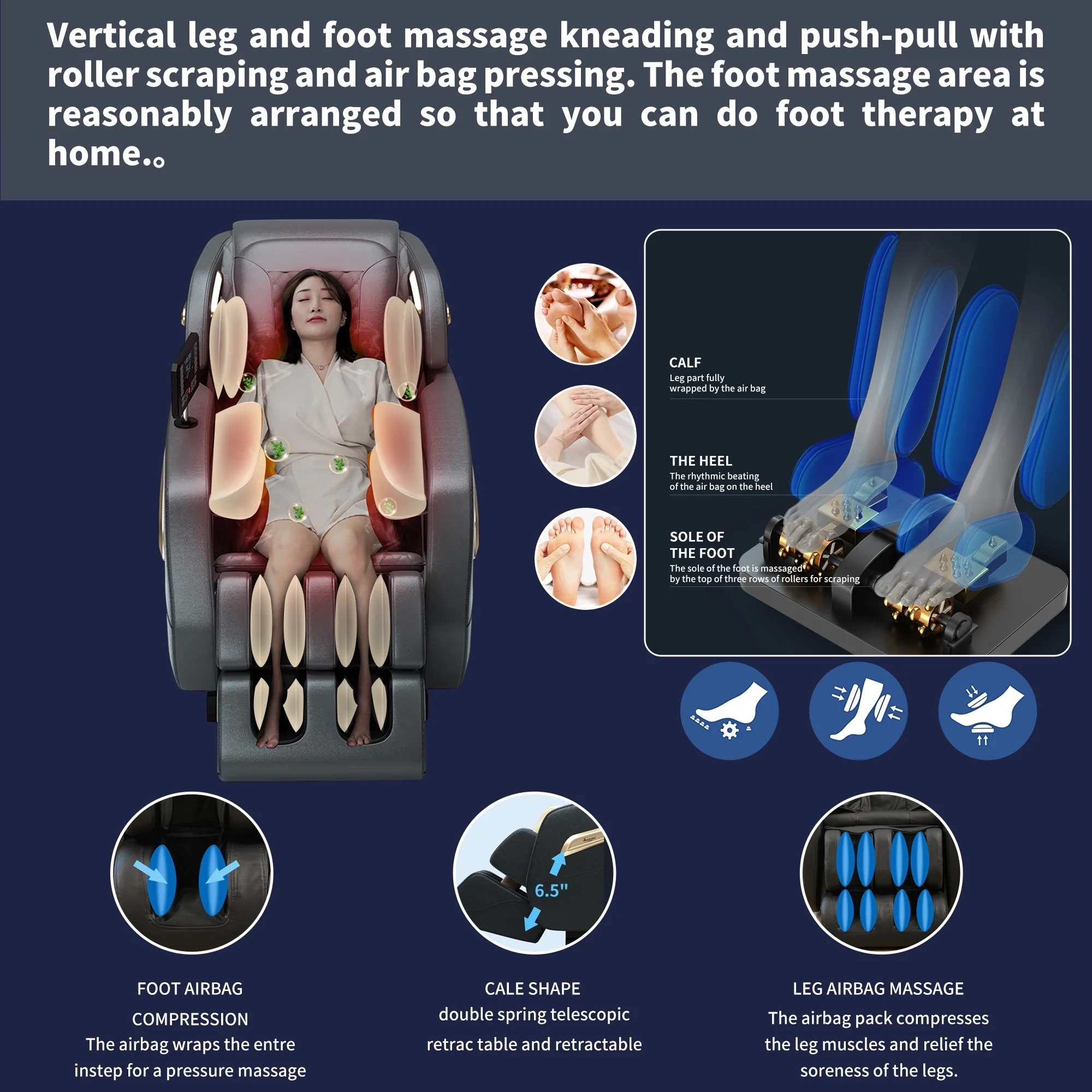 2025 4D Zero Gravity Massage Stoel ?C Shiatsu Volledig Lichaamsmassage met Spraakbesturing, SL Track en Yoga Stretch, Hoogwaardige Zwarte Leren Afwerking