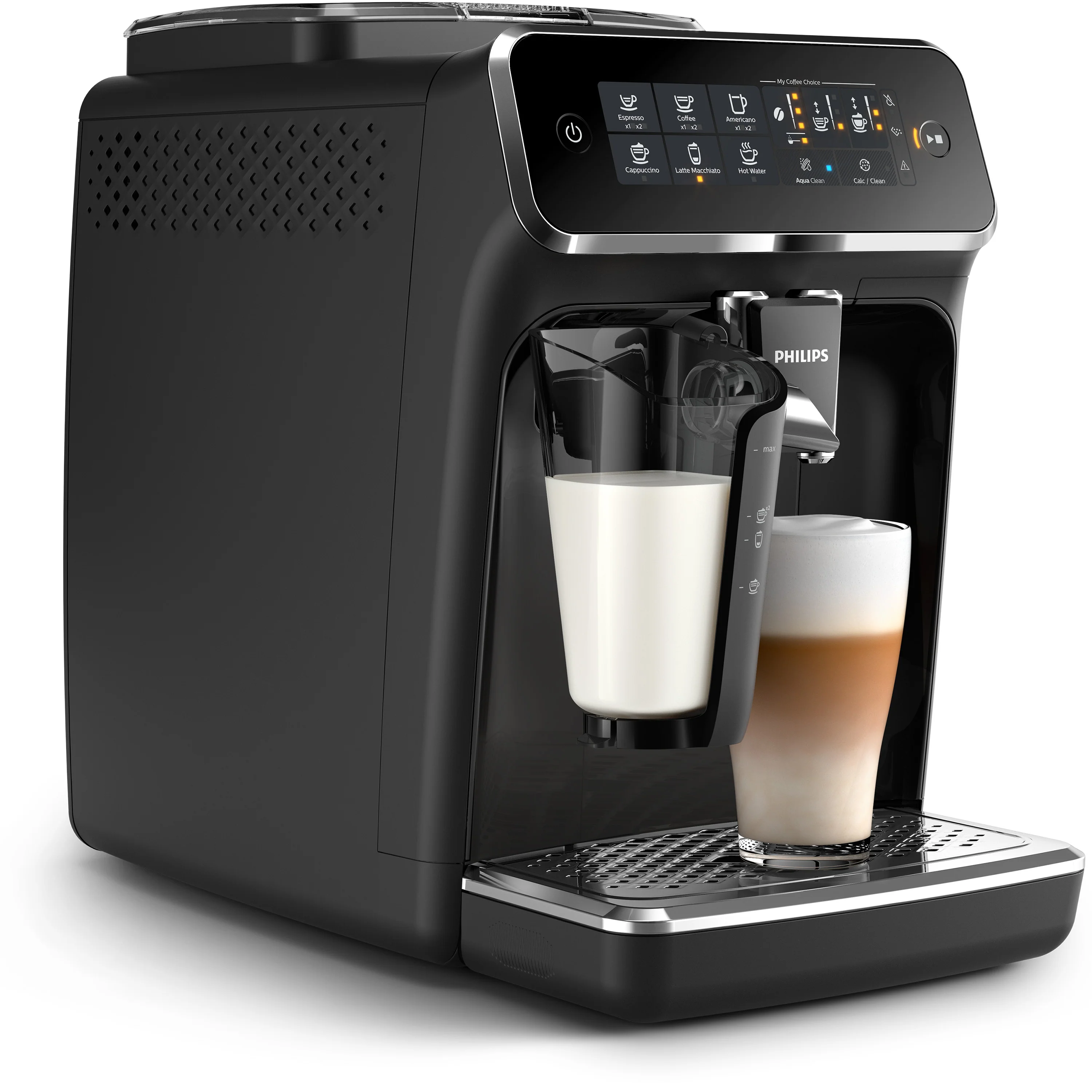 Philips 3200 Series Fully Automatic Espresso Machine - LatteGo with Americano, Black