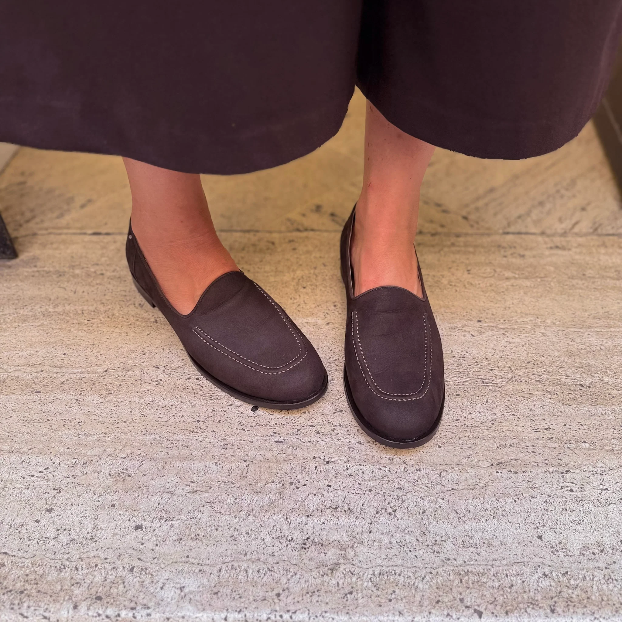 Mocassino Cosima long beach testa di moro