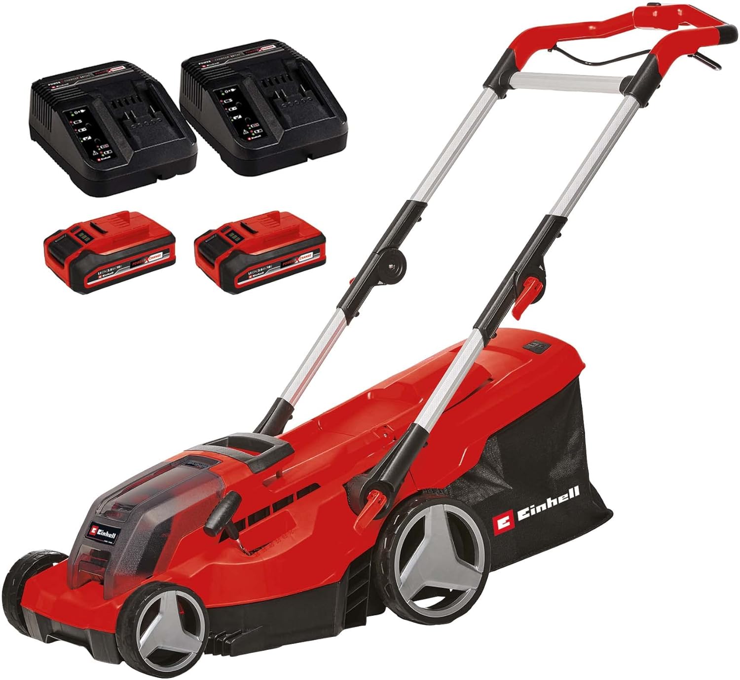 Einhell Akku-Rasenmäher GE-CM 36/37 Li-Solo Power X-Change (36 V, 37 cm Schnittbreite, bis 400 m², 45L Grasfangkorb, 25-75 mm Schnitthöhe, ohne Akku)