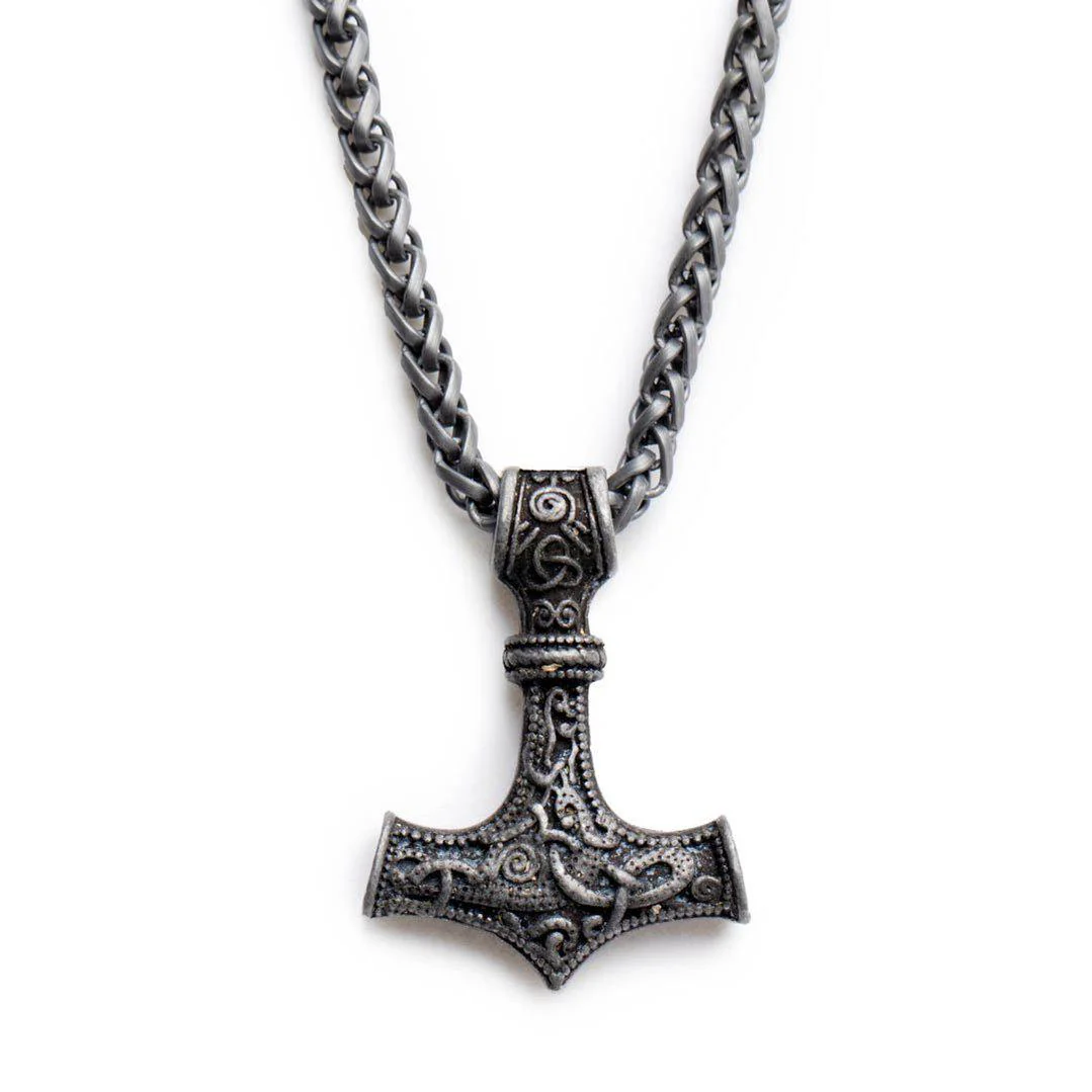 Viking Ketting RVS - Mjölnir Hanger- Hamer Thor - Kracht