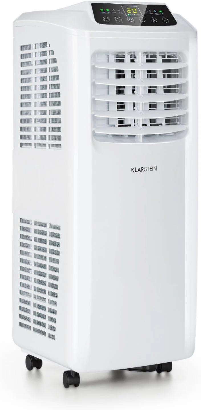 Klarstein Airconditioner, 4-in-1 Airconditioningsysteem, Luchtontvochtiger, Ventilator & Nachtmodus, Mobiele airconditioner met afvoerslang, App-bediening, Airconditioner voor ruimtes tot 44 m2, 9000 BTU, Wit
