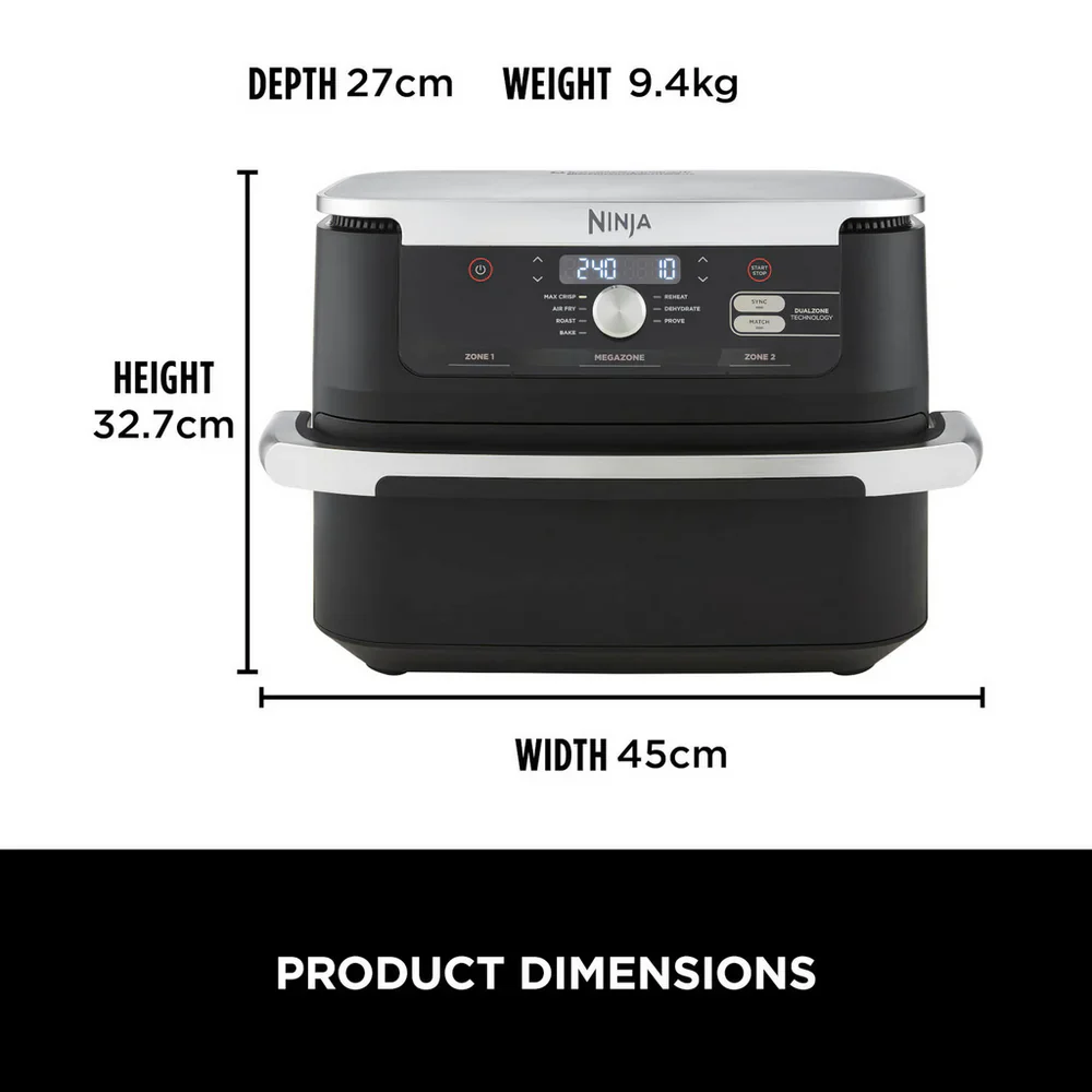2025 Freidora de Aire Caliente Ninja Foodi FlexDrawer AF500UK 10,4L - Negro – Liquidación