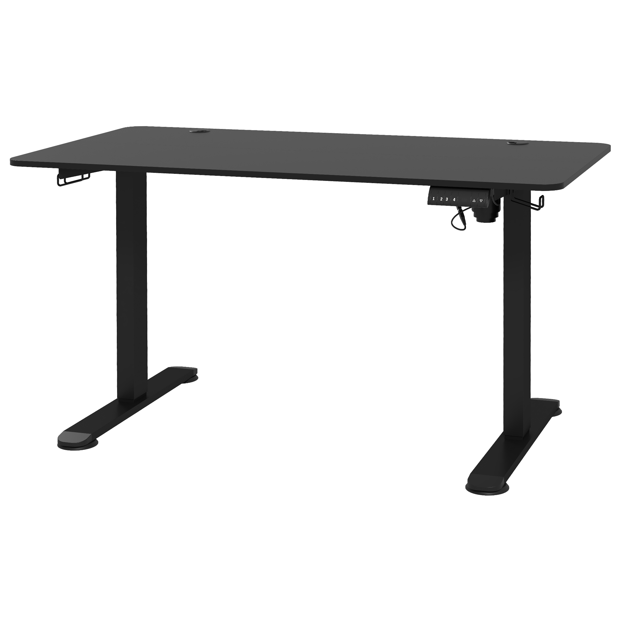 Vinsetto Verstelbaar Zit-Stabureau Computertafel, 140 cm x 70 cm x 116 cm, Zwart