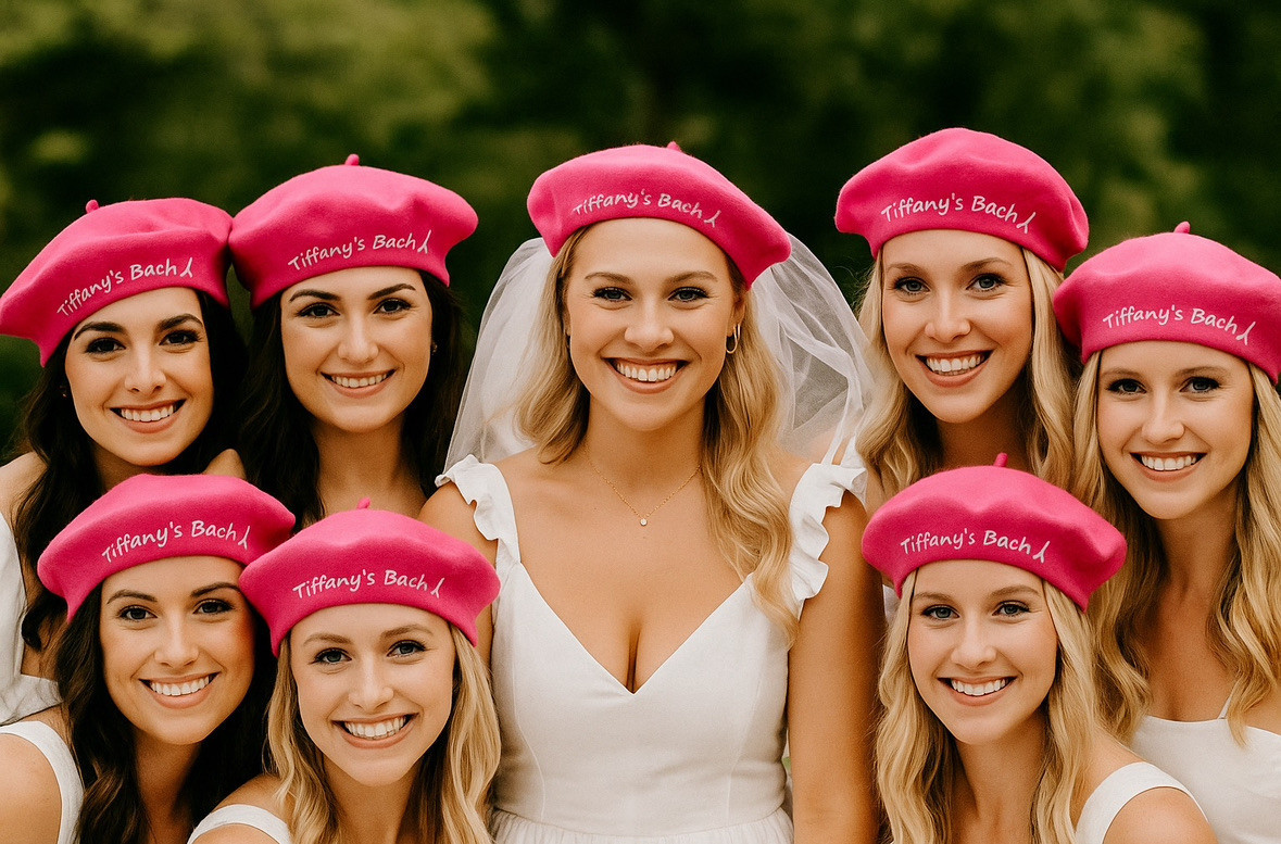 Monogrammed Beret | Artist Hat | Valentines Gifts for Her | French Beret Hat (Fonts in Picture Gallery)