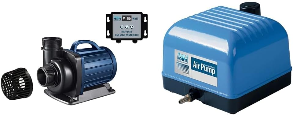 AquaForte Filter-/Teichpumpe DM-22.000 Vario S, 70-200W, Förderhöhe 7,5m, regelbar mit externem Controller. Ideal als Teichpumpe oder als Bachlauf- /Wasserfallpumpe.