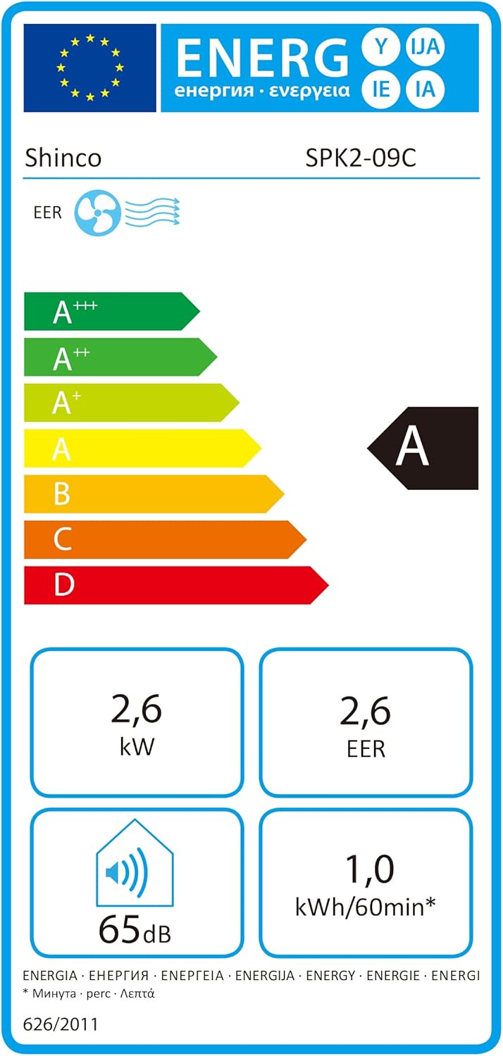 SHINCO Mobile Klimaanlage mit Abluftschlauch, 3-in-1Klimaanlage mit Luftentfeuchter&Ventilator, 7000BTU, 2,05 kW, Mobiles Klimagert mit Schlafmodus, Timer und Montagematerial, Rume bis 54m