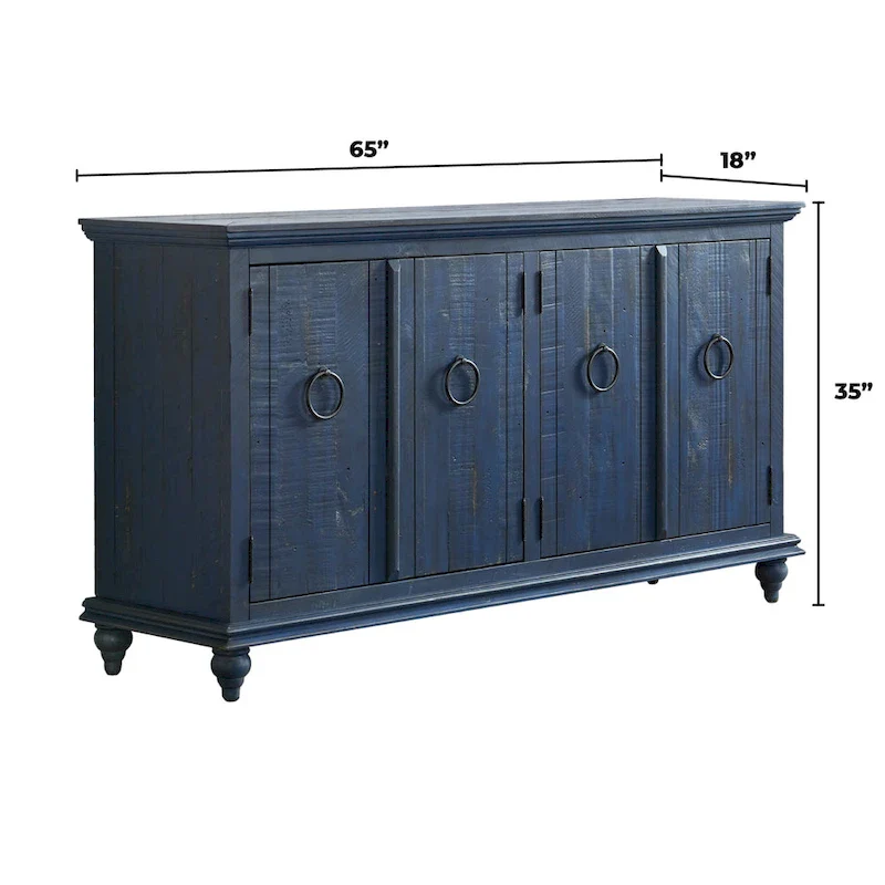 Garden District Solid Wood 65 TV Stand Console