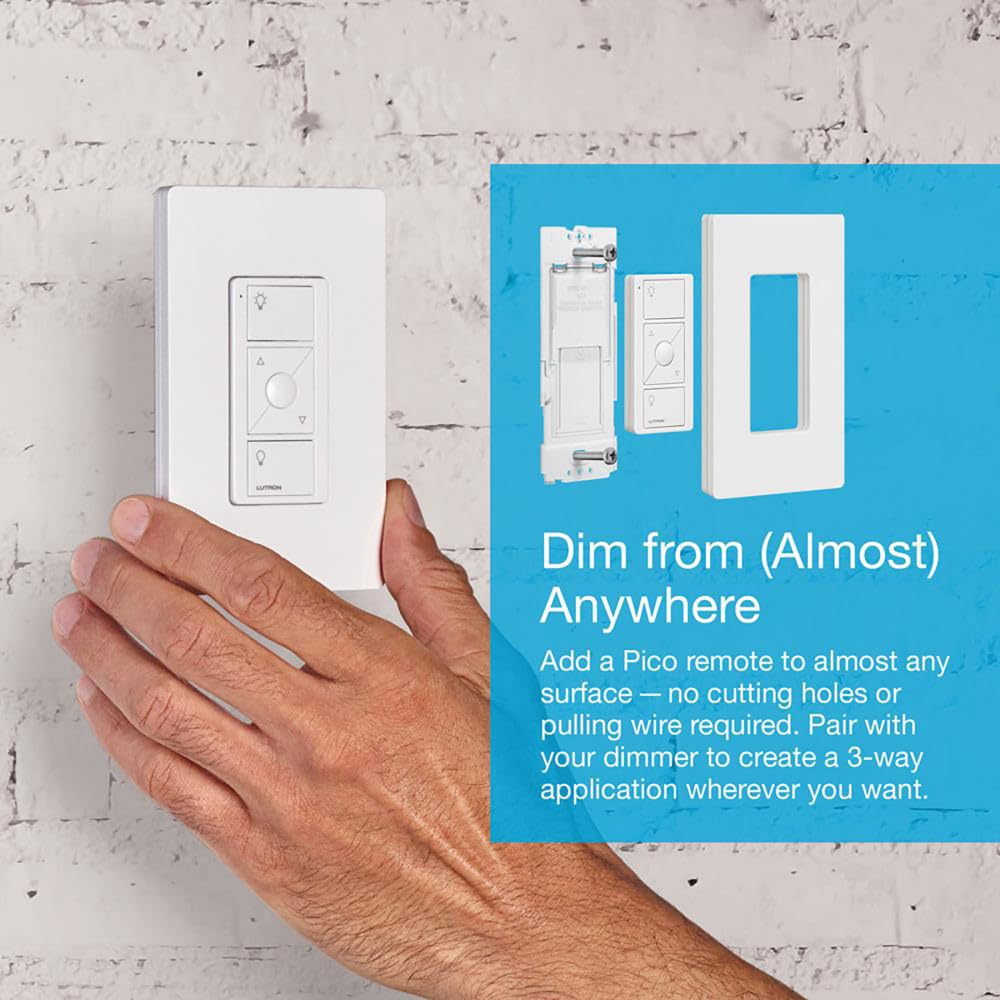Lutron Caseta ELV+ Smart Dimmer Switch, 250W LED, Alexa Compatible, White, 2-Pack