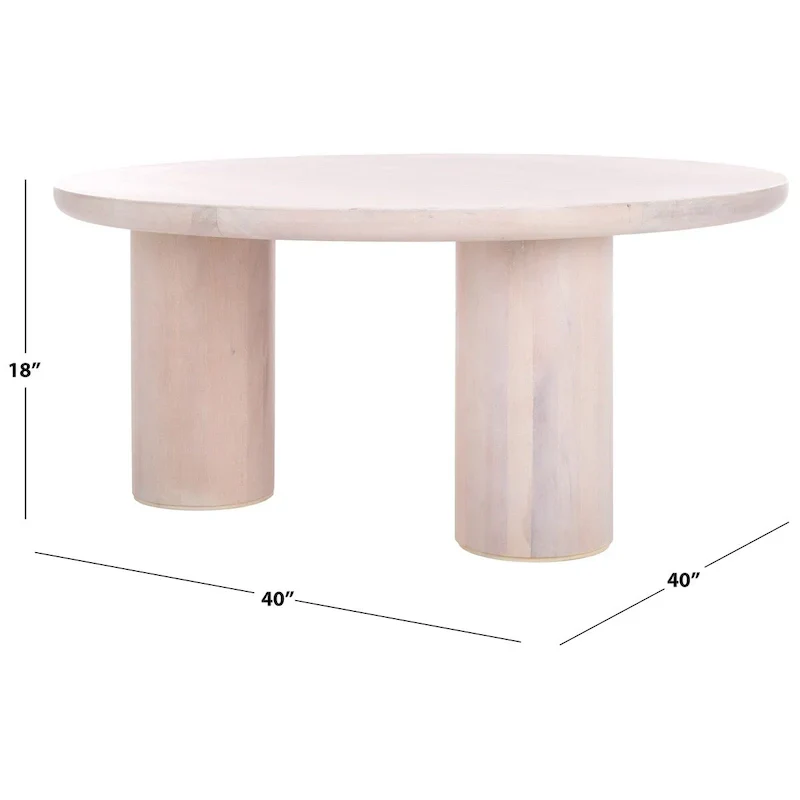 SAFAVIEH Home Mork Round Coffee Table with 3 Legs - 40