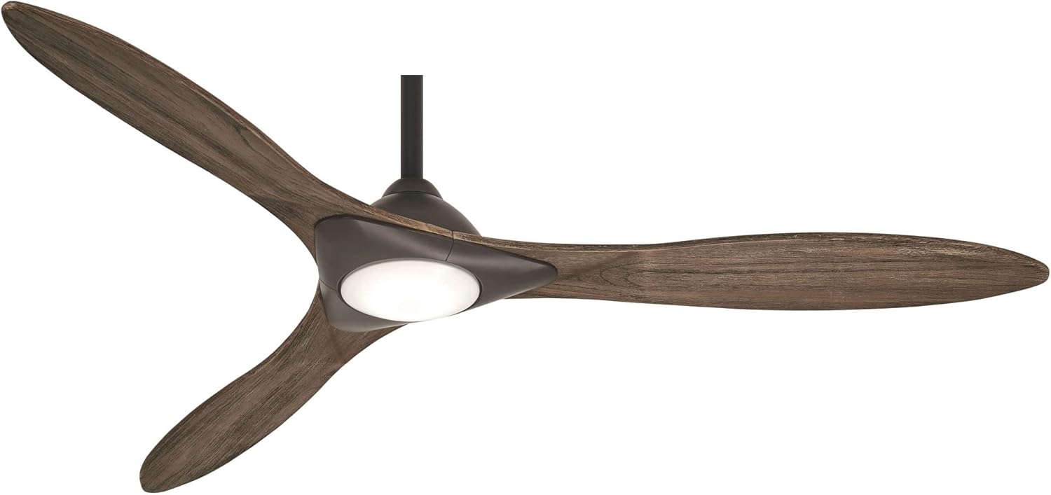 Minka-Aire Sleek 60′′ Ceiling Fan, Soft Brass/White, LED, Smart Remote/App Control, Energy Star Certified