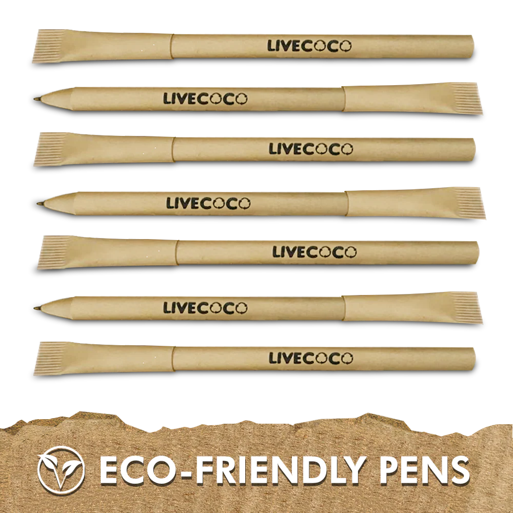 Paper Ballpoint Pens - 24 Pack