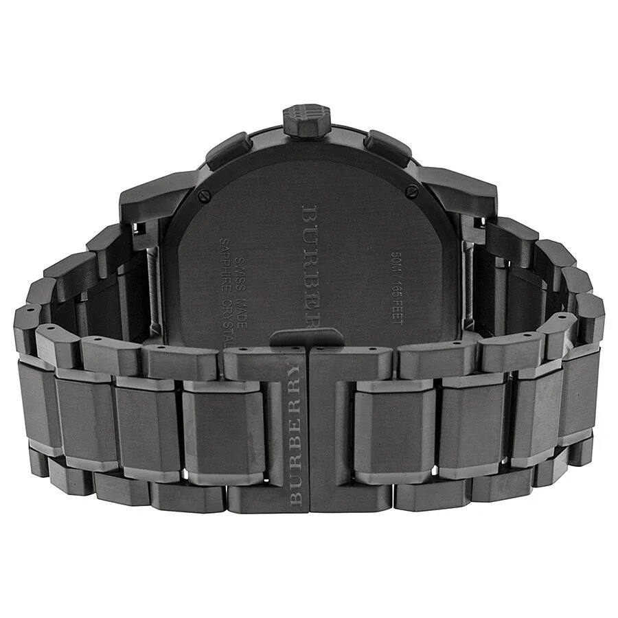 Burberry Chronograph Dark Grey Dial Black Ion-plated Men's Watch BU9354