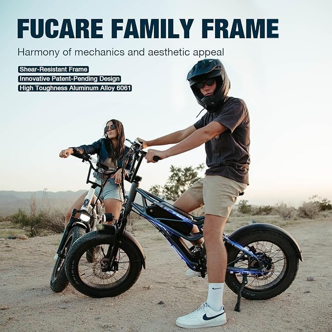 Fucare Scorpio 1200w/2400w Peak Dual Motor EBike for Adults, 35MPH 80 Miles, 48V 20Ah LG Battery Electric Bike for Adults, Full Suspension 20×4.0 Fat Tire Adult Electric Bicycles, Hydraulic Brake