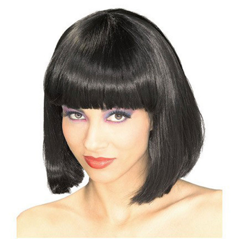 Black Bob Wig Short Wig Costume Supermodel 6042