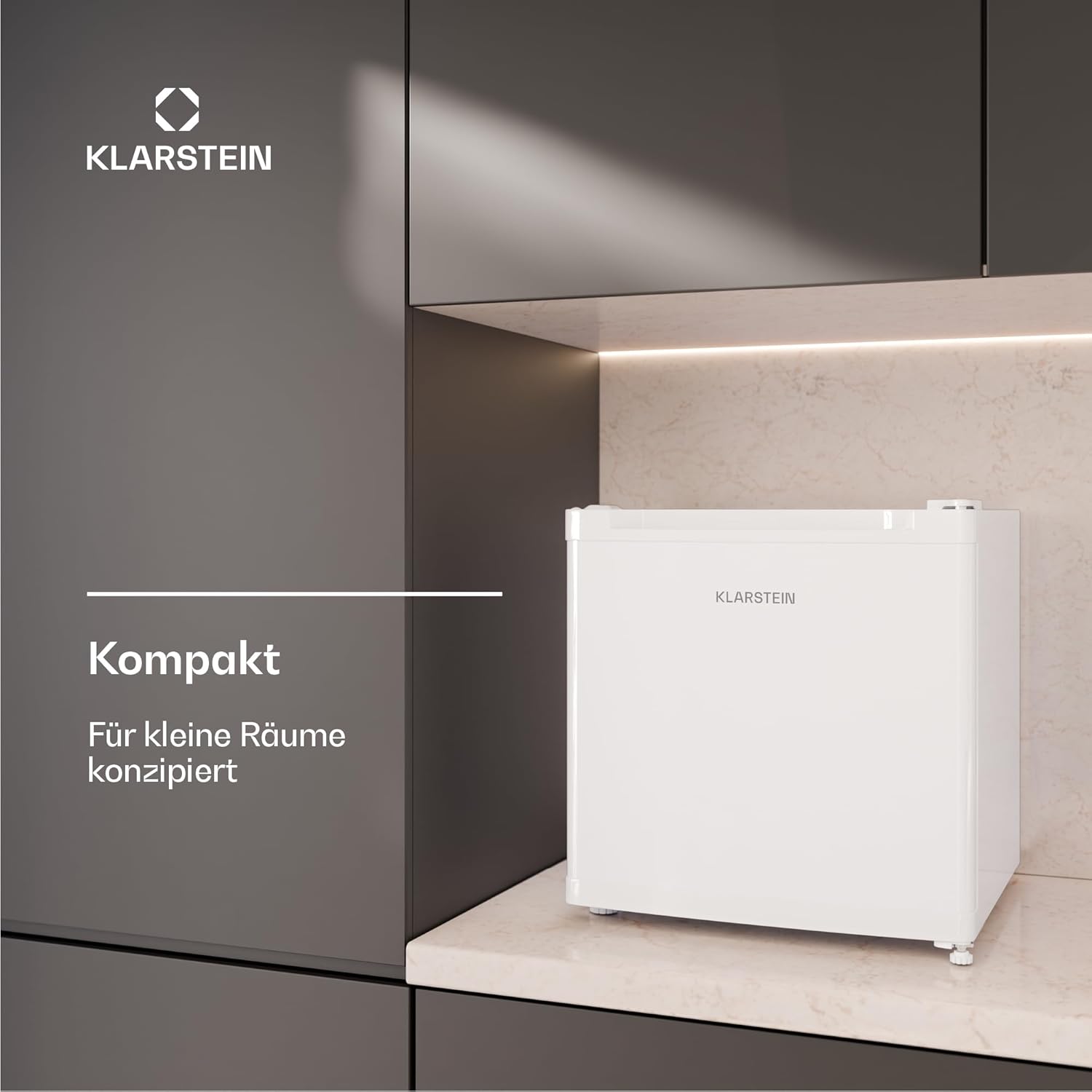 Klarstein Irene Mini-Gefrierschrank, 31L Kühl-/Gefrierkombination Mit Temperaturregelung -24 °C bis 10 °C, Energieeffizient, Leise 38 dB Für Schlafzimmer & Kleine Räume, Kompaktes Design