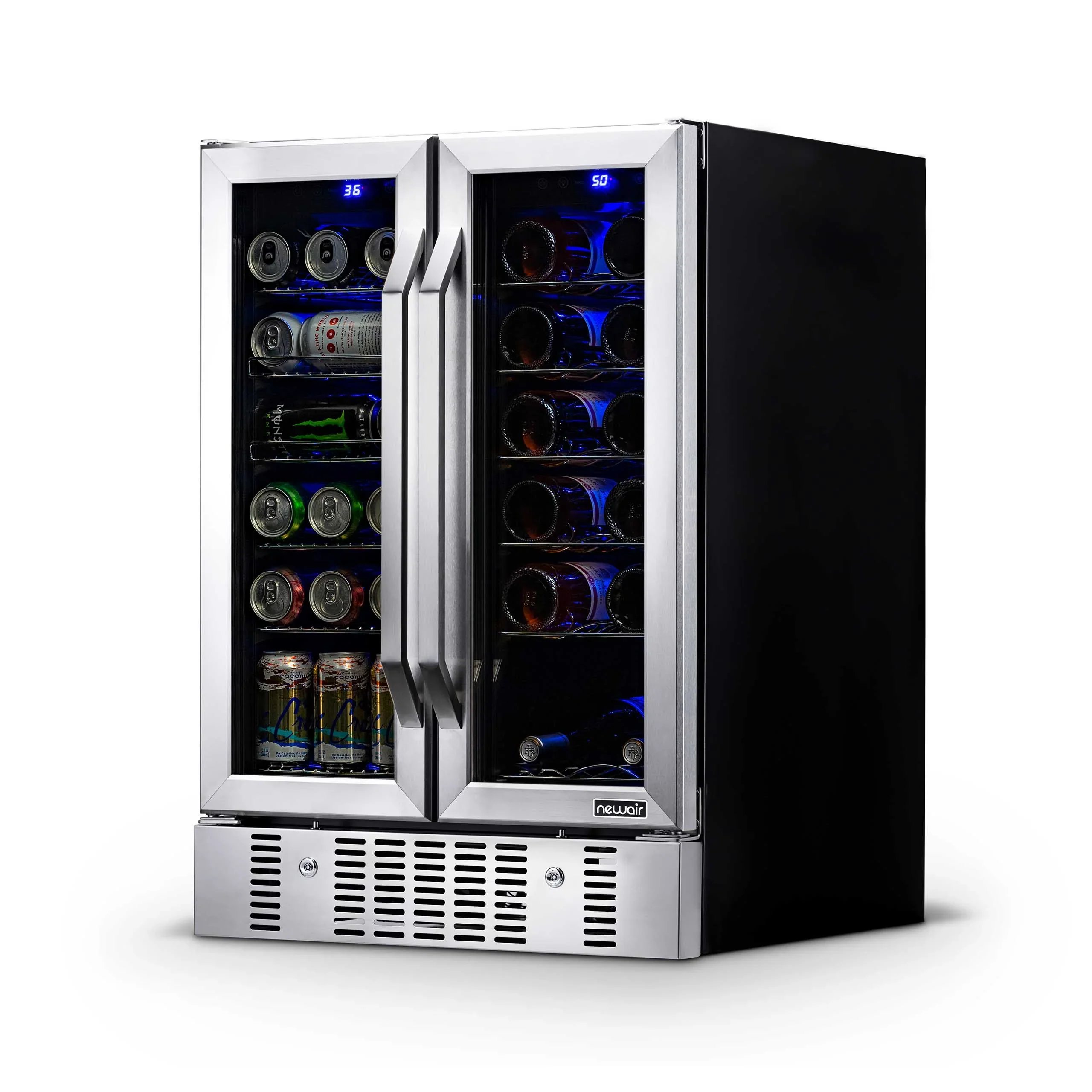 2025 Newair® Refrigerador Empotrable de Doble Zona para 58 Latas y 18 Botellas - 24