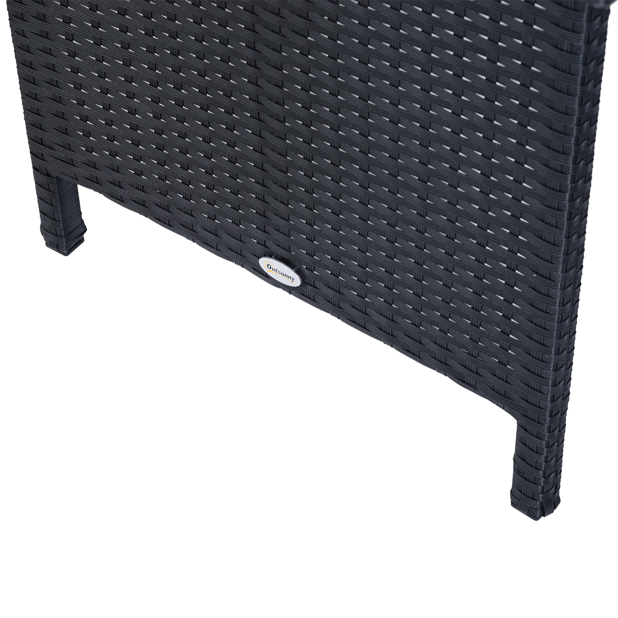 Outsunny 18-delige poly-rotan zitgroep bankstel tuinset fauteuil krukkenset