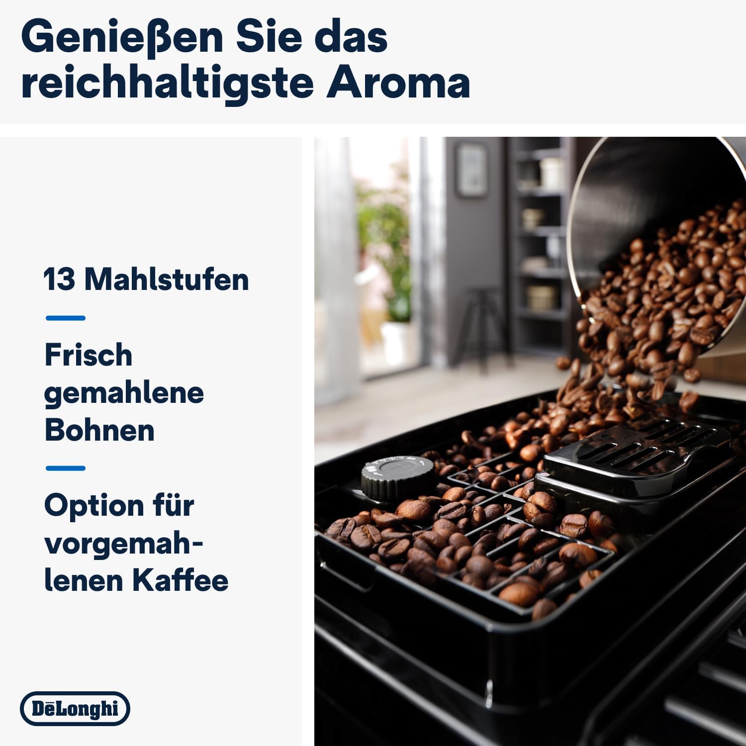 De'Longhi Magnifica Start ECAM222.60.BG, Kaffeevollautomat mit LatteCrema-Milchsystem für Automatischen Cappuccino, 4-Direktwahl-Tasten, Soft-Touch-Bedienfeld, x2-Funktion, 1450W, Schwarz/Grau
