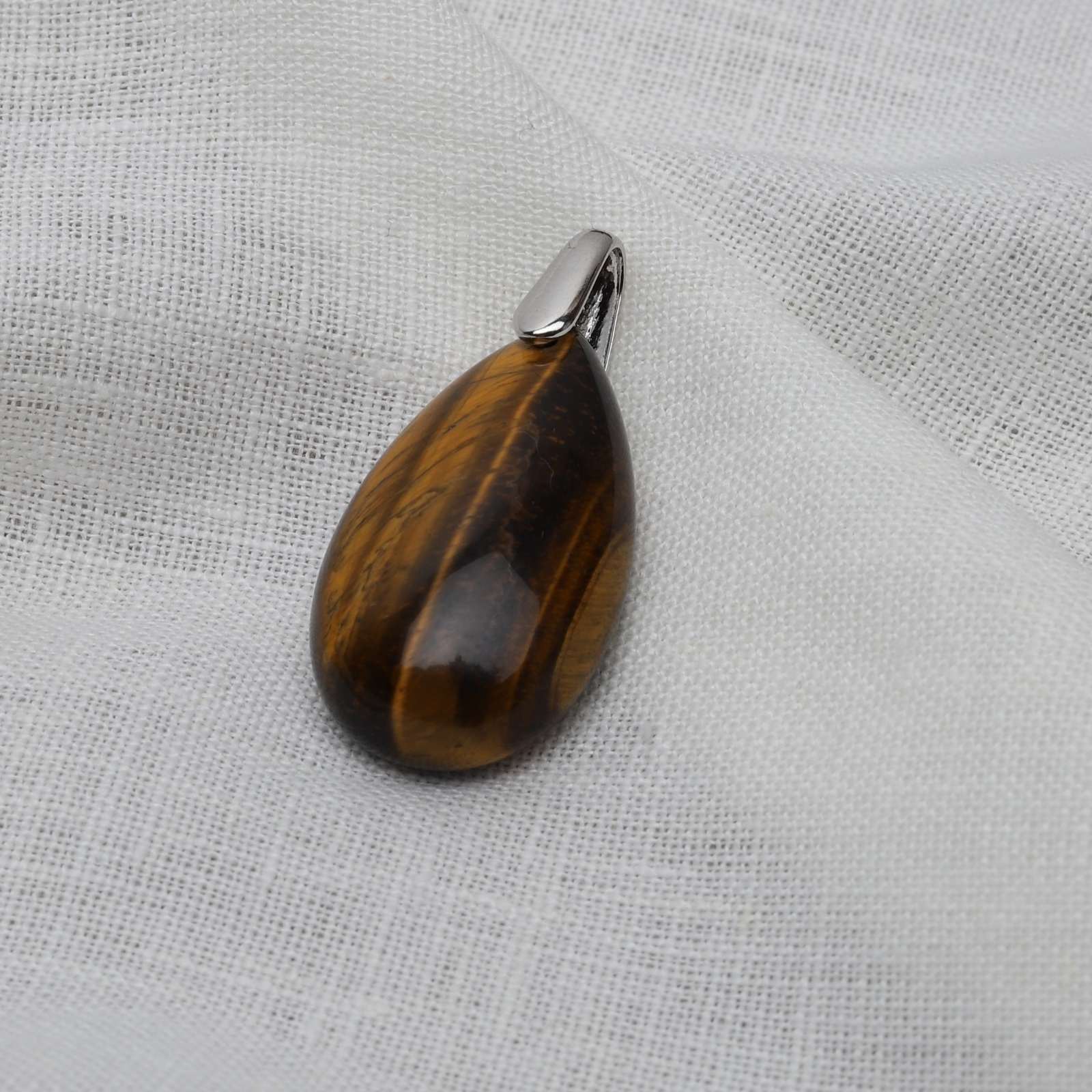 Tijgeroog Hanger - Druppel - Edelsteenhanger - Assertiviteit