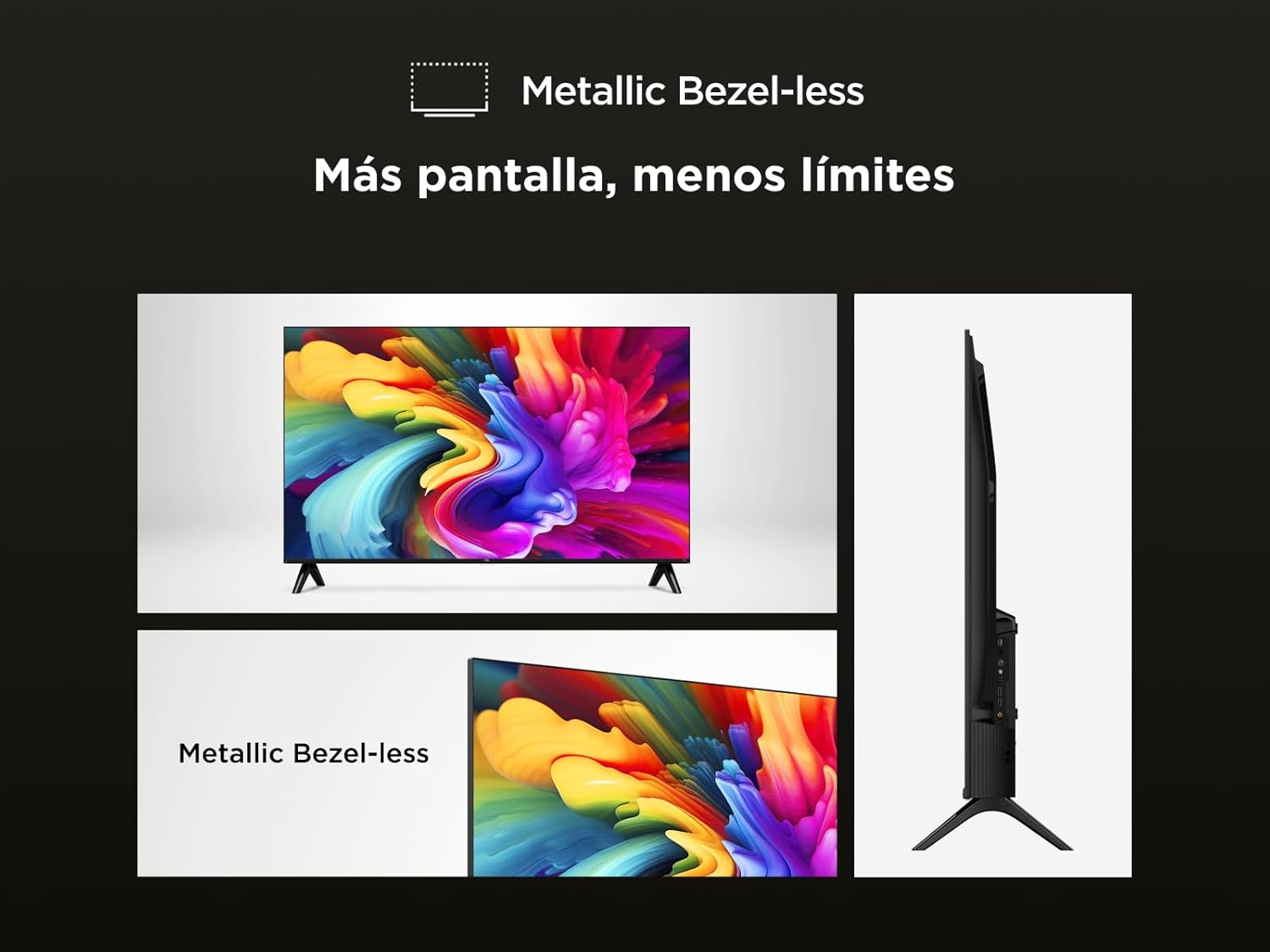 TCL 32SF560 Televisor 32 Pulgadas QLED Full HD, Smart TV con Fire TV, Control por Voz Alexa, HDR10, Dolby Audio, DTS Virtual:X, AirPlay 2, Sin Bisel
