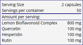Quercetin Bioflavonoids 100 capsules