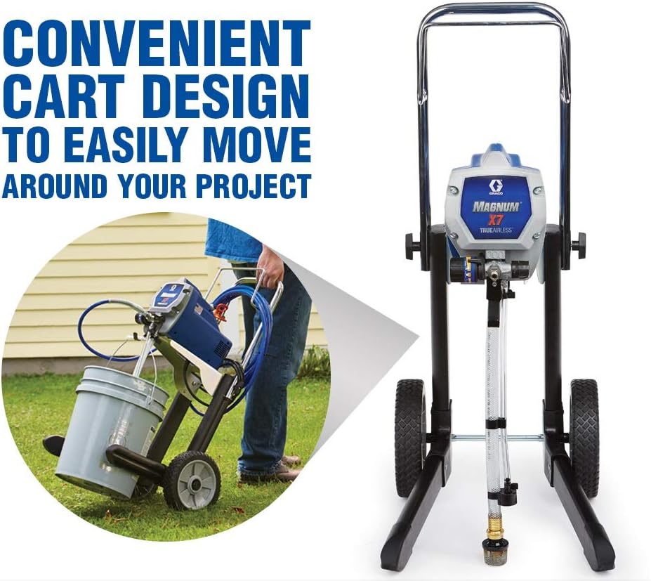 Graco Magnum 262805 X7 Cart Airless Paint Sprayer, Gray – Magnum X7 Airless Paint Sprayer