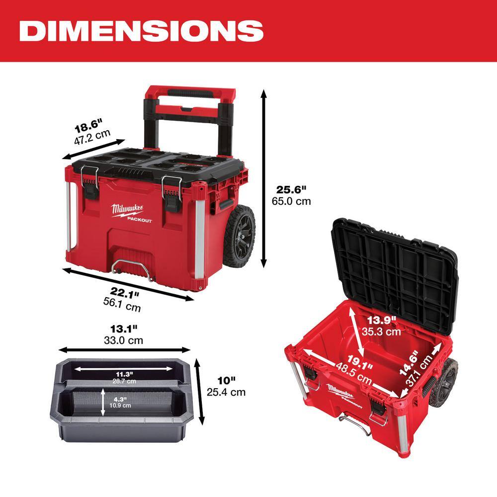 48-22-8426-8045  22 in. Rolling Tool Box and 19 in. Tool Tray