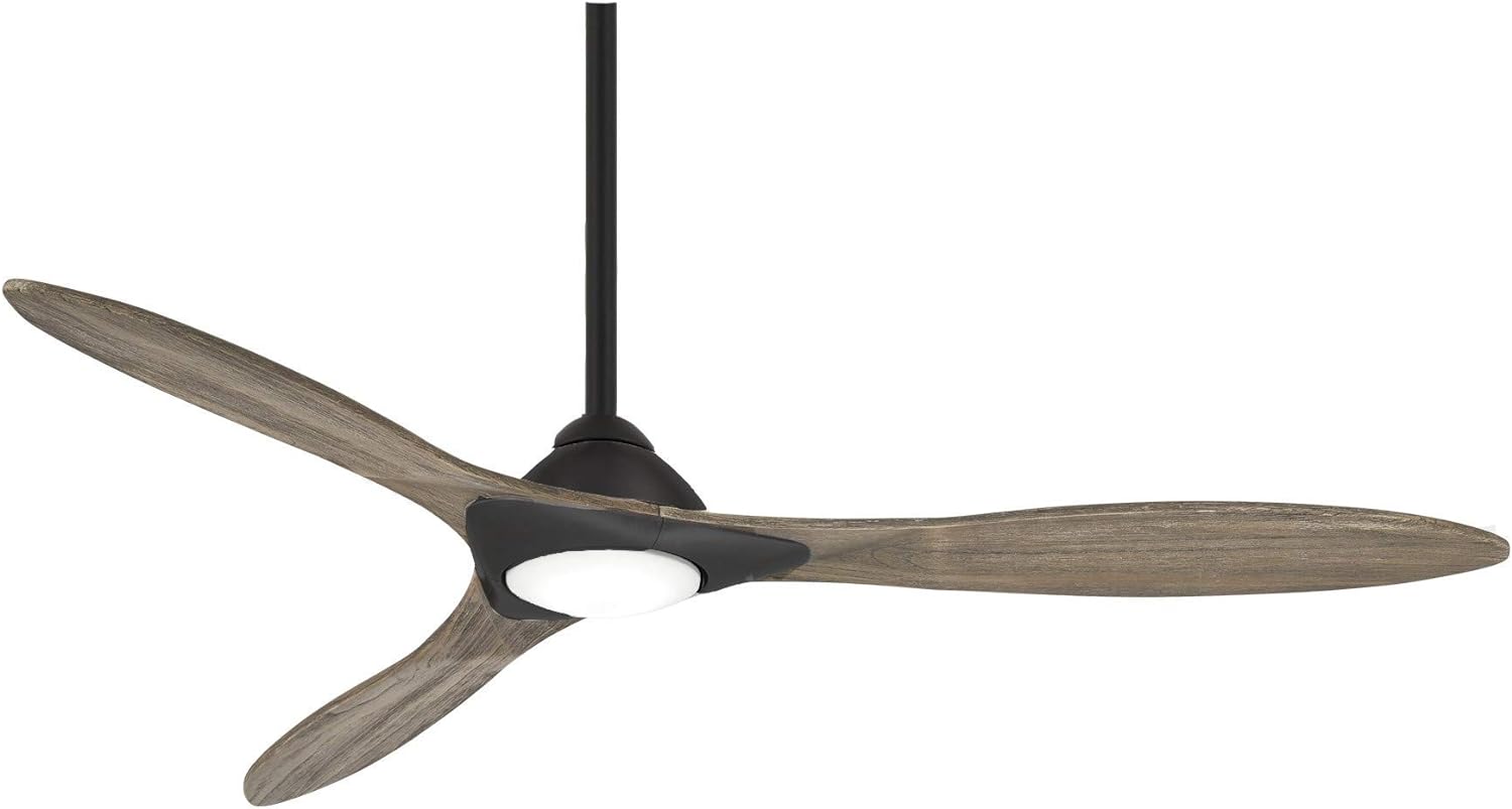Minka-Aire Sleek 60′′ Ceiling Fan, Soft Brass/White, LED, Smart Remote/App Control, Energy Star Certified