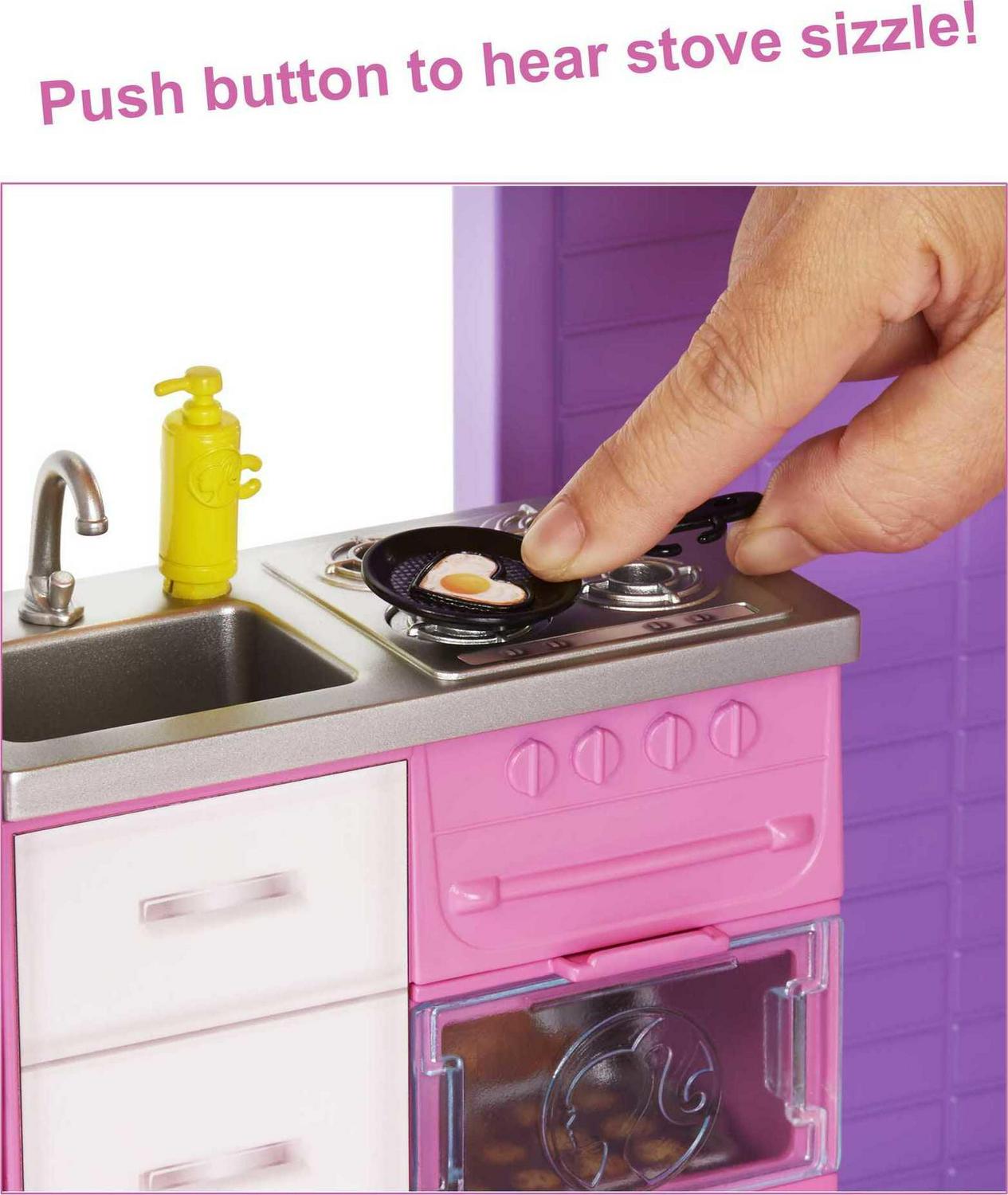 2025 Barbie Droomhuis Poppenhuis met meer dan 70 Accessoires, Werkende Lift, Licht en Geluiden