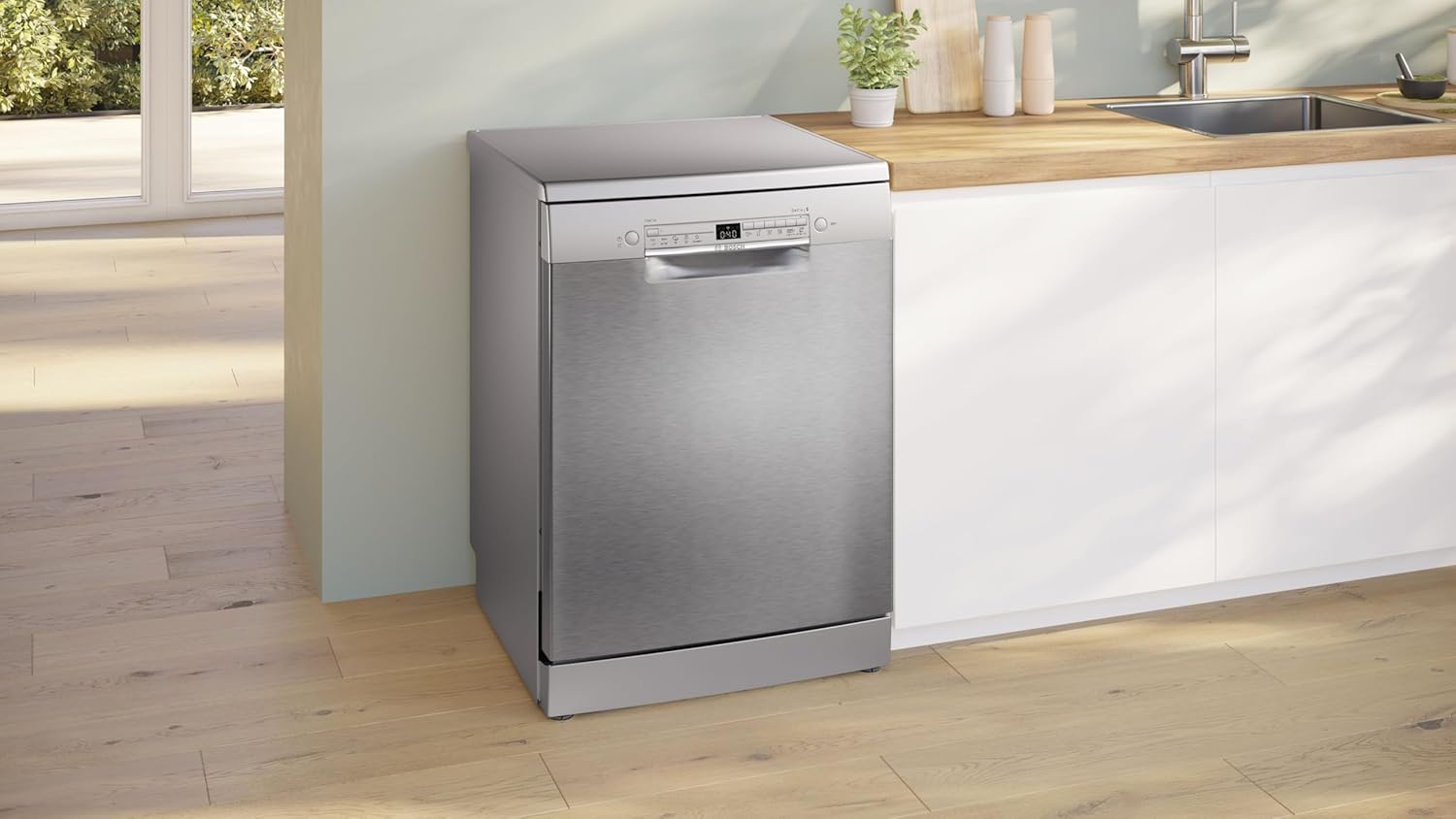 Bosch - Dishwasher Free Installation, Series 2, 13 Service, 60 cm Wide, Home Connect, Extra Drying, Silent, Stainless Steel, SMS2HTI06E