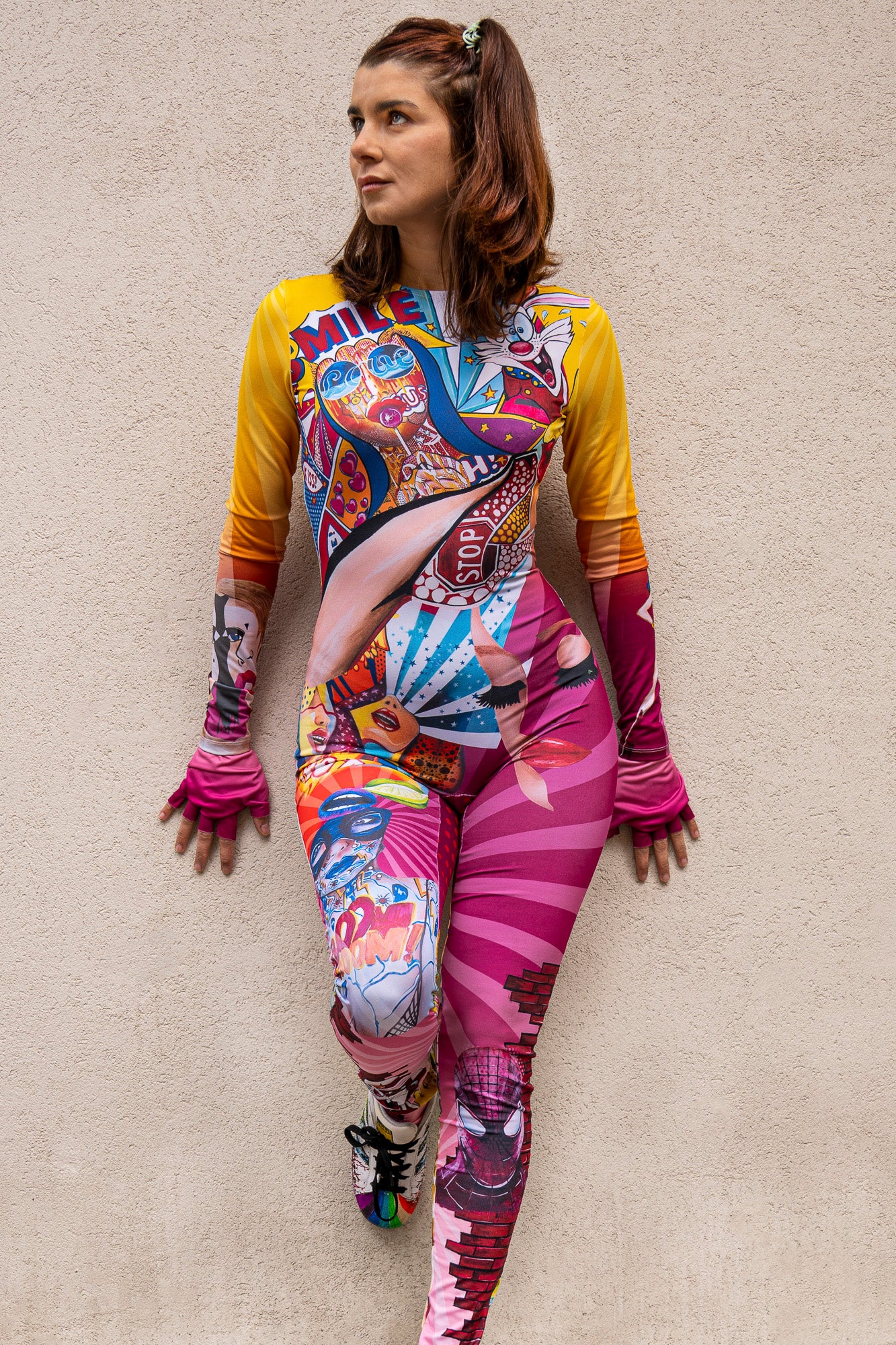 PopArt Overall, Slim fit, Bareback with thick straps