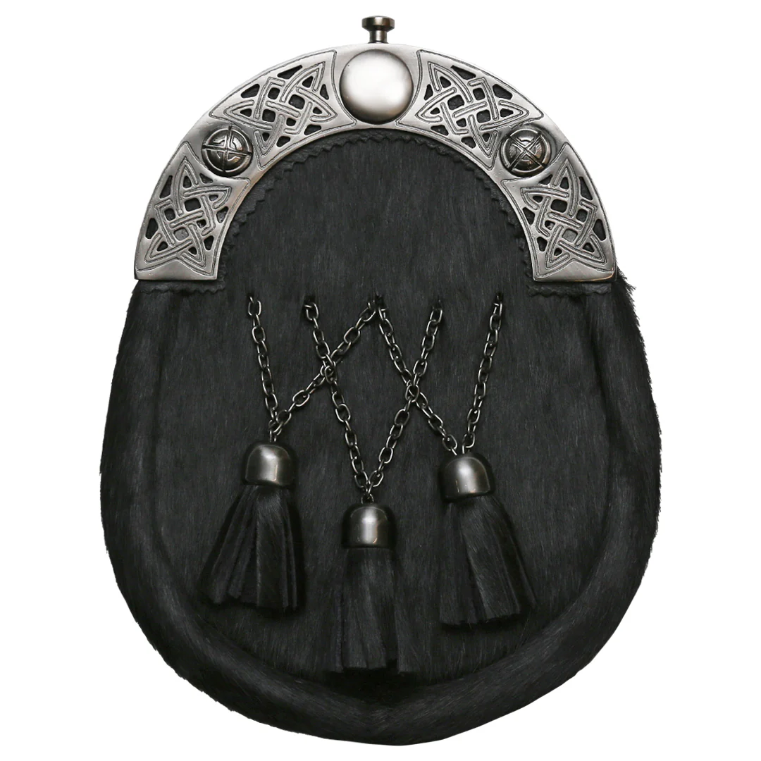 Economy Antique Black Interlink Sporran