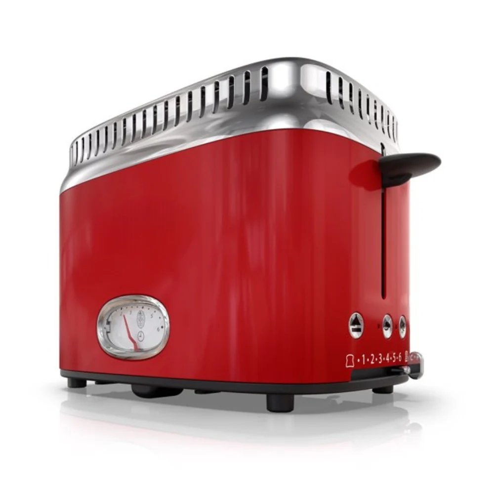 Retro Style 2-Slice Toaster, Red