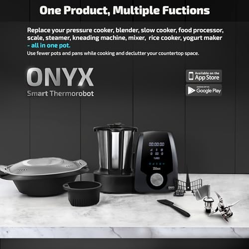 Zilan ONYX Thermo Robot, Robot da cucina multifunzione con Wi Fi, 30 funzioni, display LED digitale, Bilancia incorporata, 3,3 L, 1700 W : Amazon.it: Casa e cucina