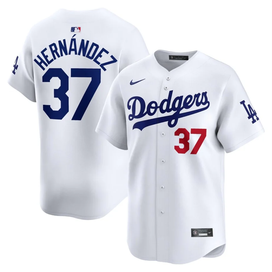 Men's #37 Teoscar Hernández Los Angeles Dodgers Baseball Jersey