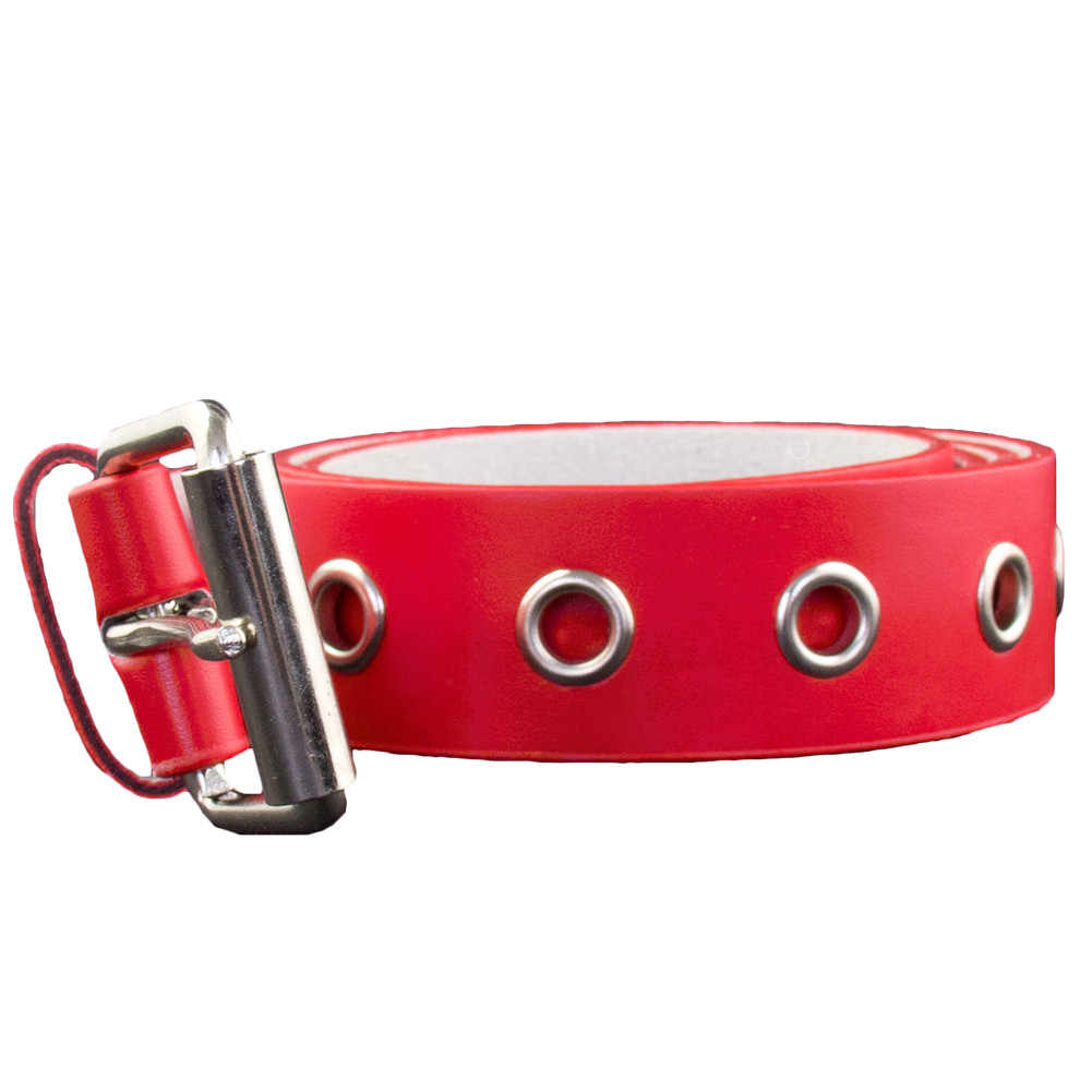 Red One Row Metal Holes Belt 12 PACK 2420 Mixed Sizes