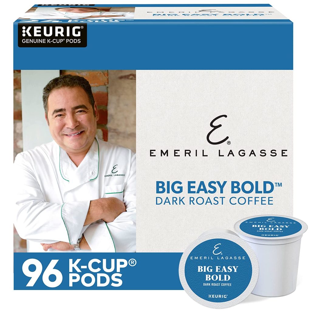 Emeril Big Easy Bold Dark Roast Coffee Pods, 96 Count, Single-Serve Keurig K-Cup, Recyclable