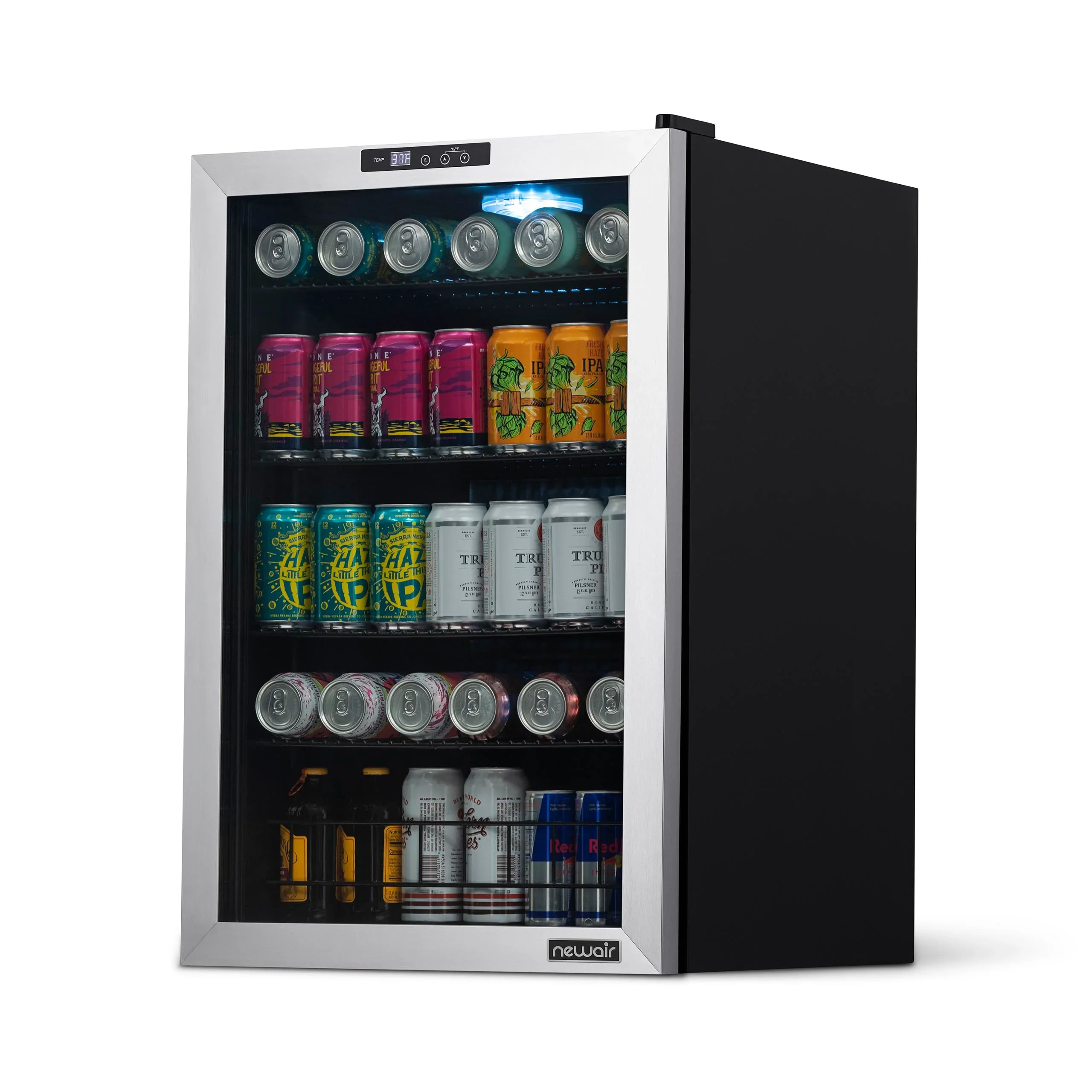 2025 Newair® Refrigerador de Bebidas Independiente en Acero Inoxidable – 160 Latas – 21,3