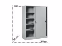 Armadio ante scorrevoli Tecnotelai 1500x600x2000mm con 4+4 piani regolabili