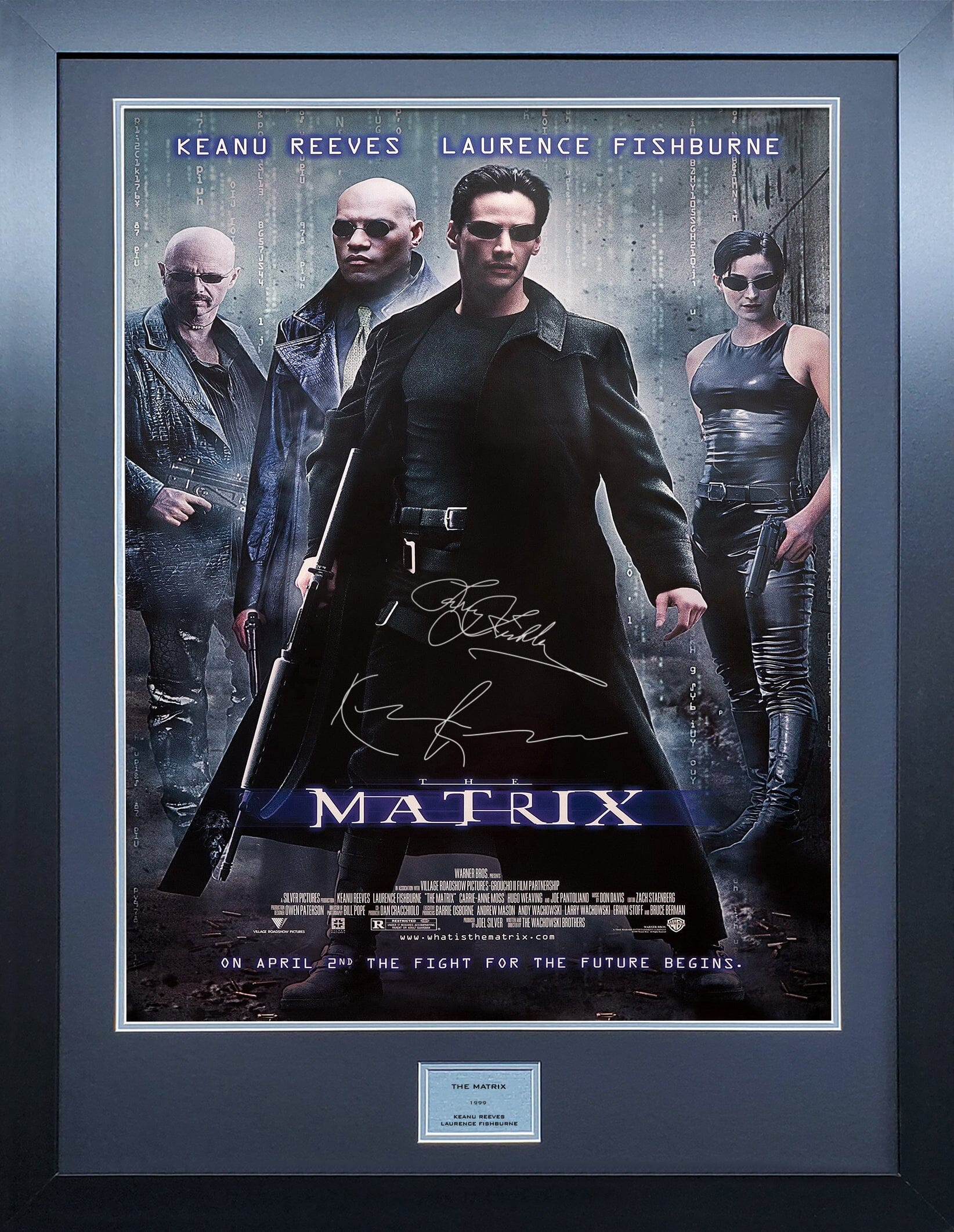 The Matrix Signed Movie Poster