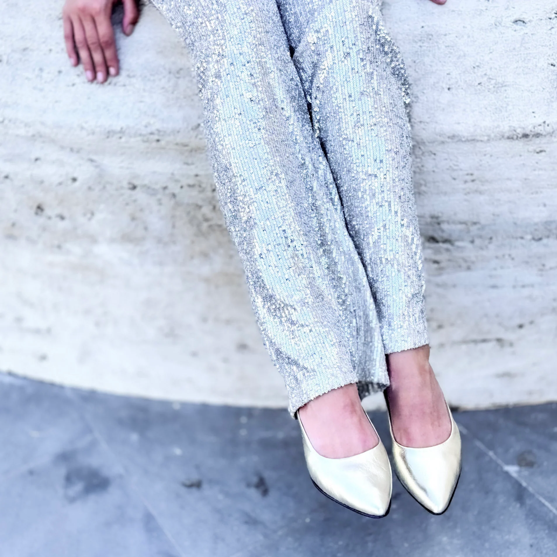Ballerina Agostina laminato platino