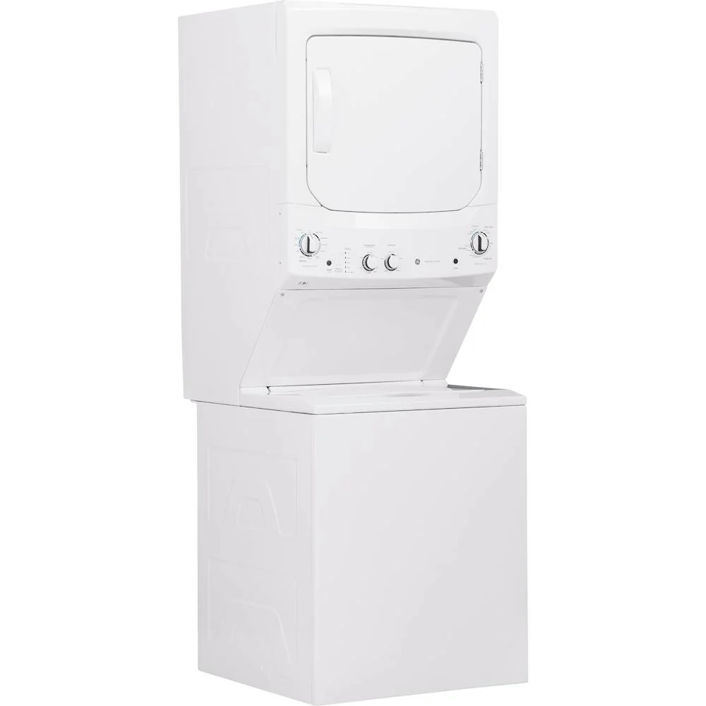 Laundry Center 2025 with 3.8 cubic foot (approx. 108 liters) top-loading washing machine and 5.9 cubic foot (approx. 167 liters) electric dryer – White