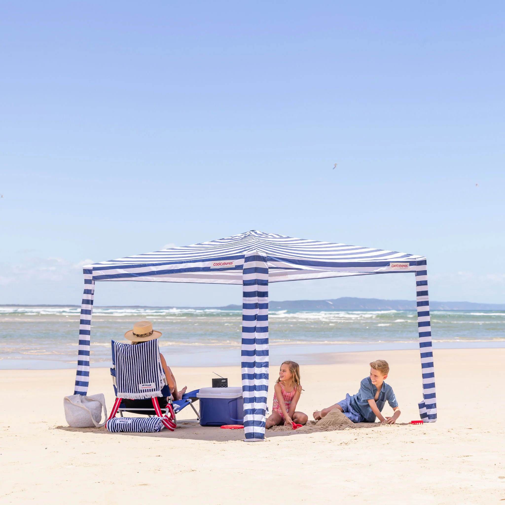 CoolCabana 5 Ombreggiatura da Spiaggia - Protezione UPF 50+, Ampia Zona d’Ombra