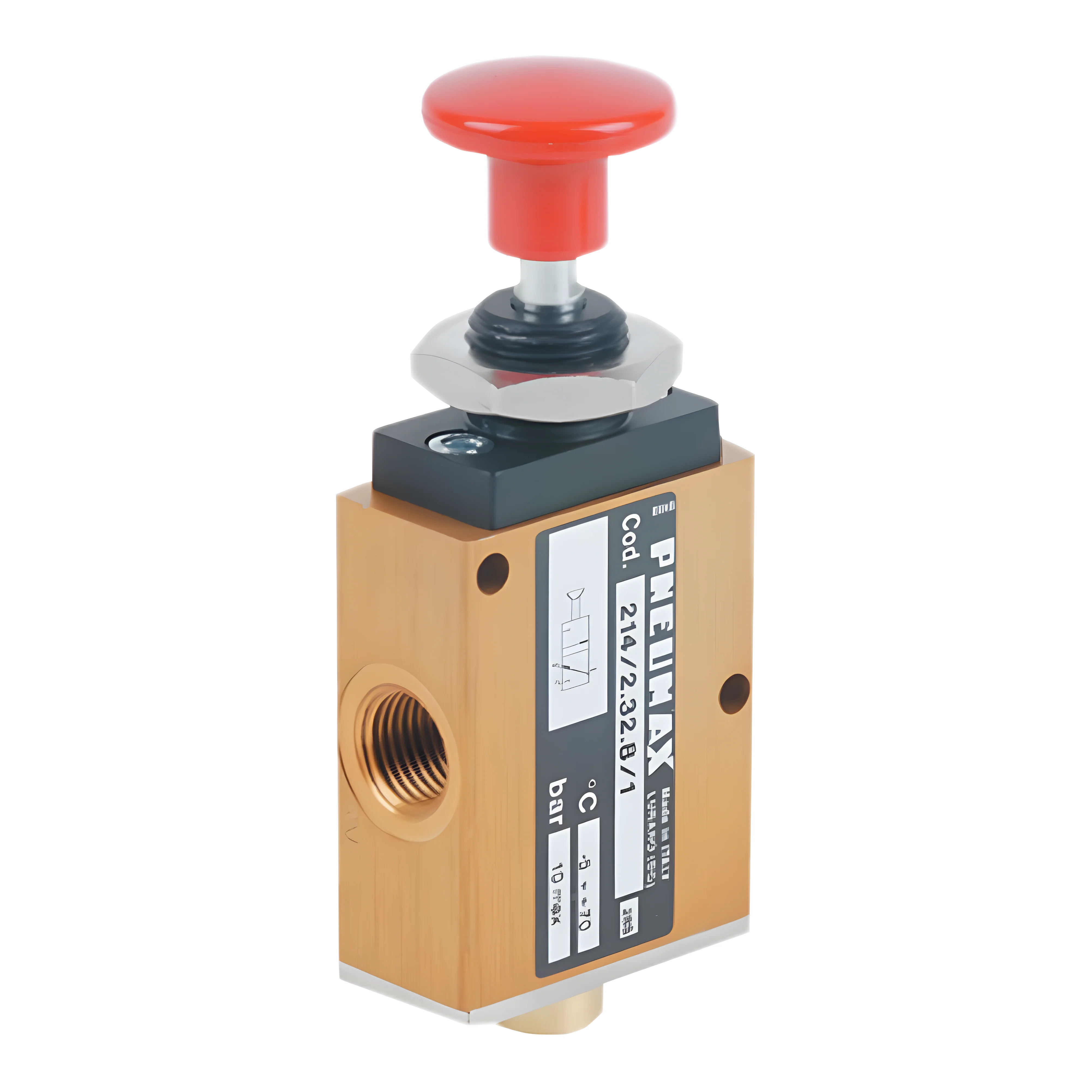 Pneumax 214/2.32.8.1/1 3/2 Pushbutton Valve