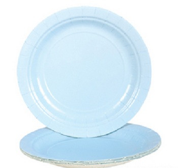 Party Paper Plates Light Blue  9
