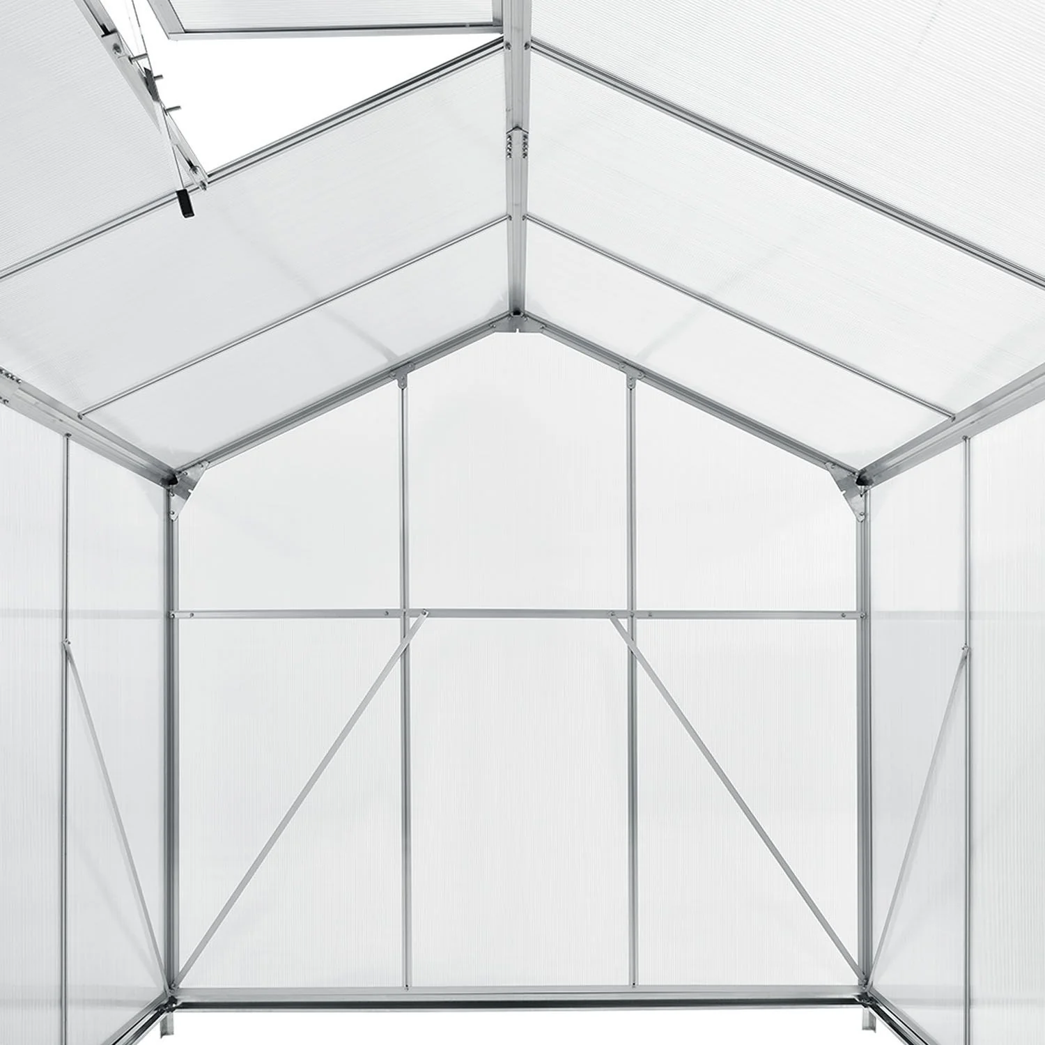 2025 Invernadero de jardín de aluminio con base – Ideal para frutas, verduras y resguardo invernal